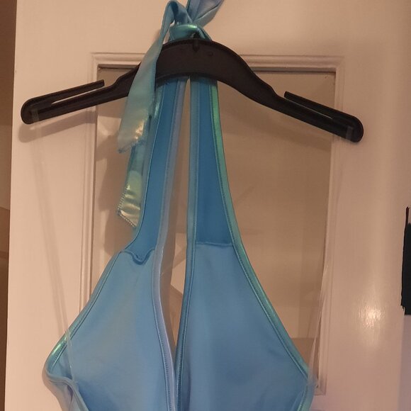 Bozzolo Summer Fever Shimmer Ruched 1 Piece Swimsuit - Blue - Picture 6 of 11